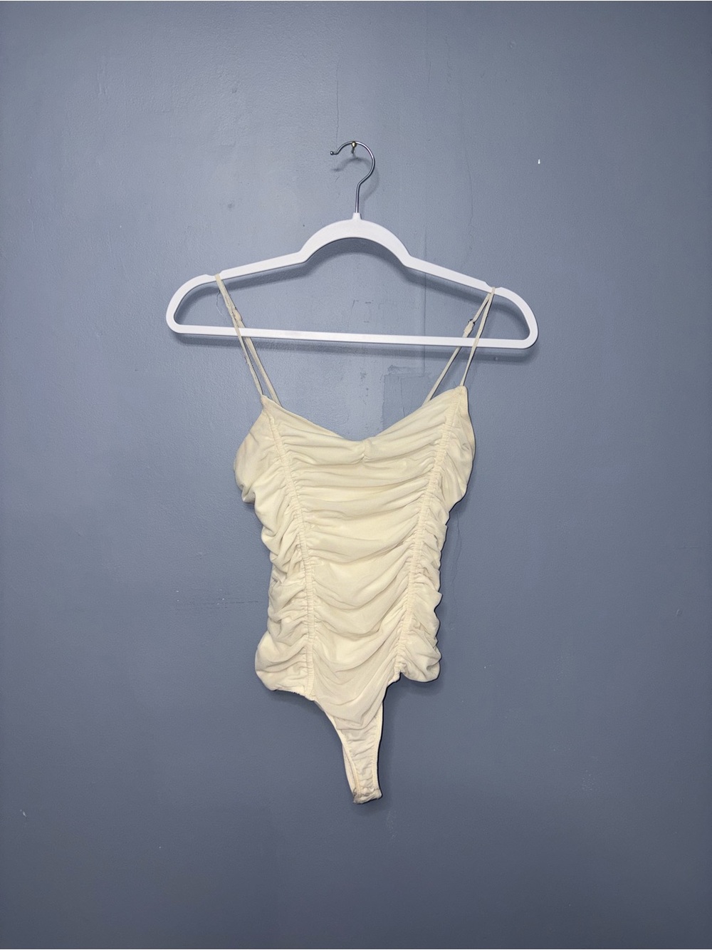 Active USA • Cream Rouched Bodysuit